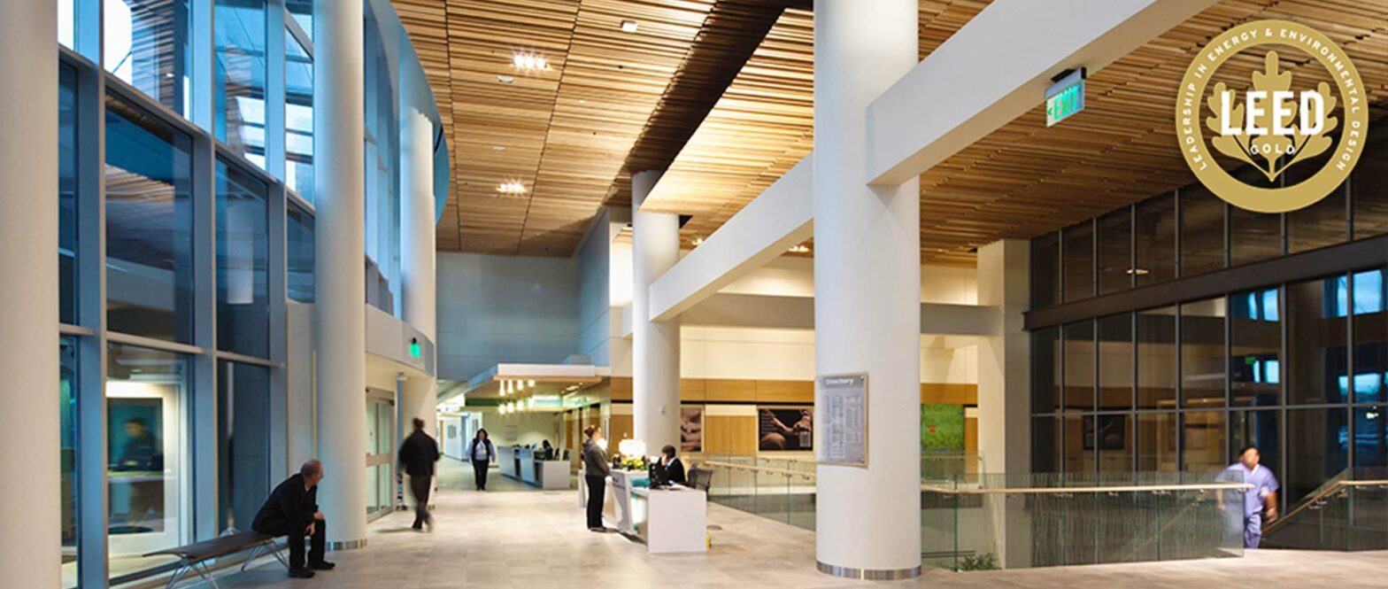 Sustainable large hospital lobby