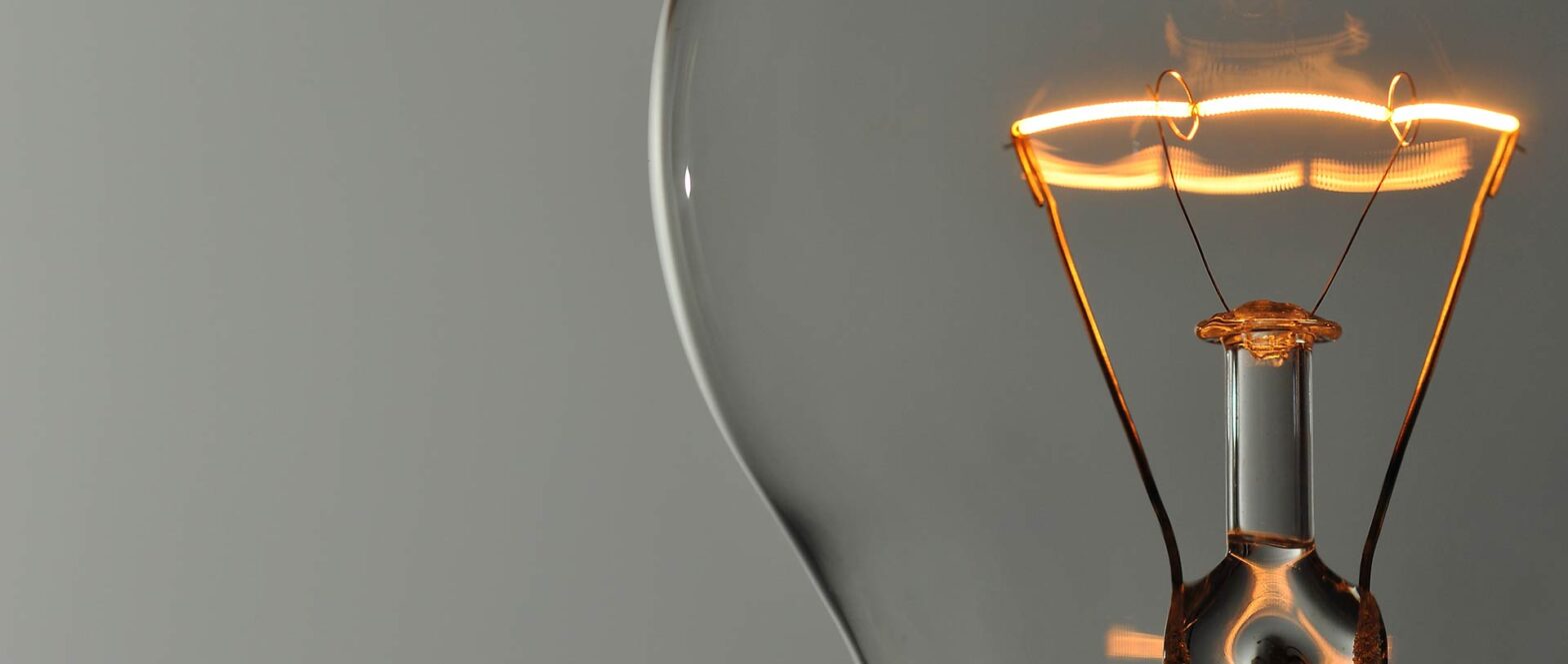 Closeup of lightbulb