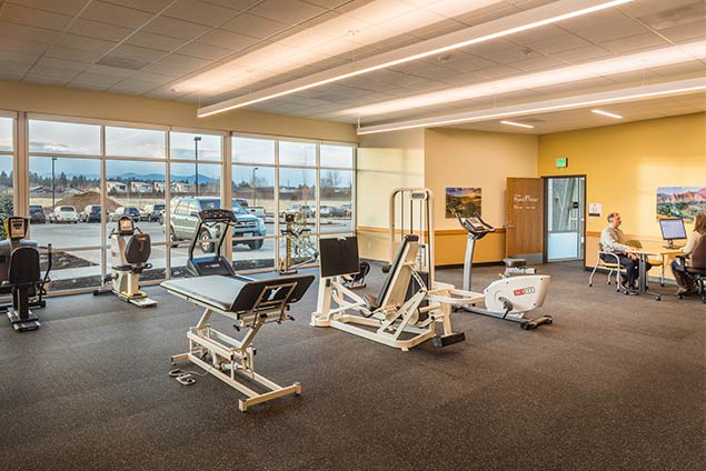 Exercise equipment in gym