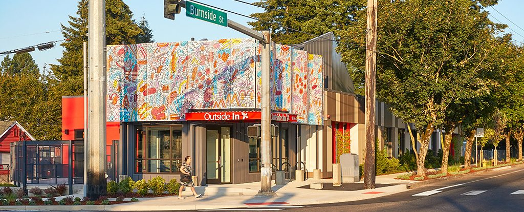 Corner exterior of building